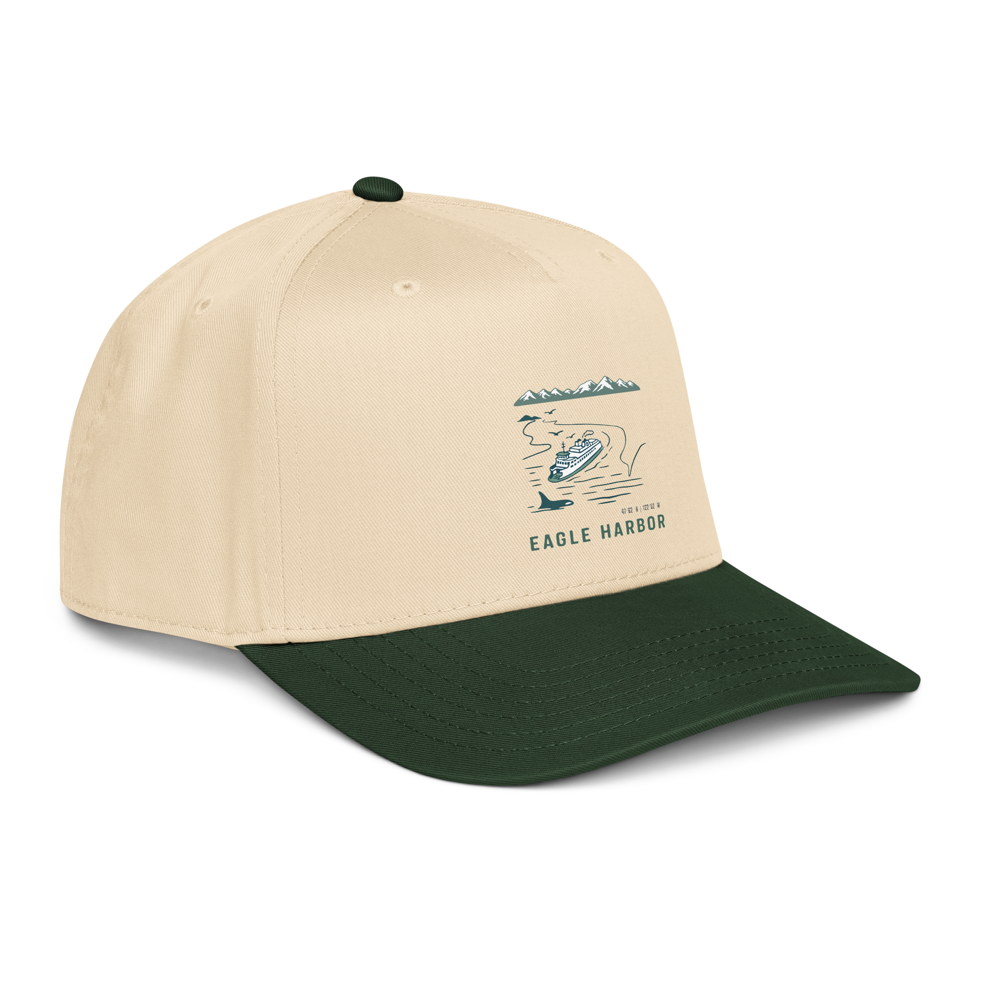 5-panel-mid-profile-baseball-cap-dark-green-natural-right-front-68f8de465b7b4.png