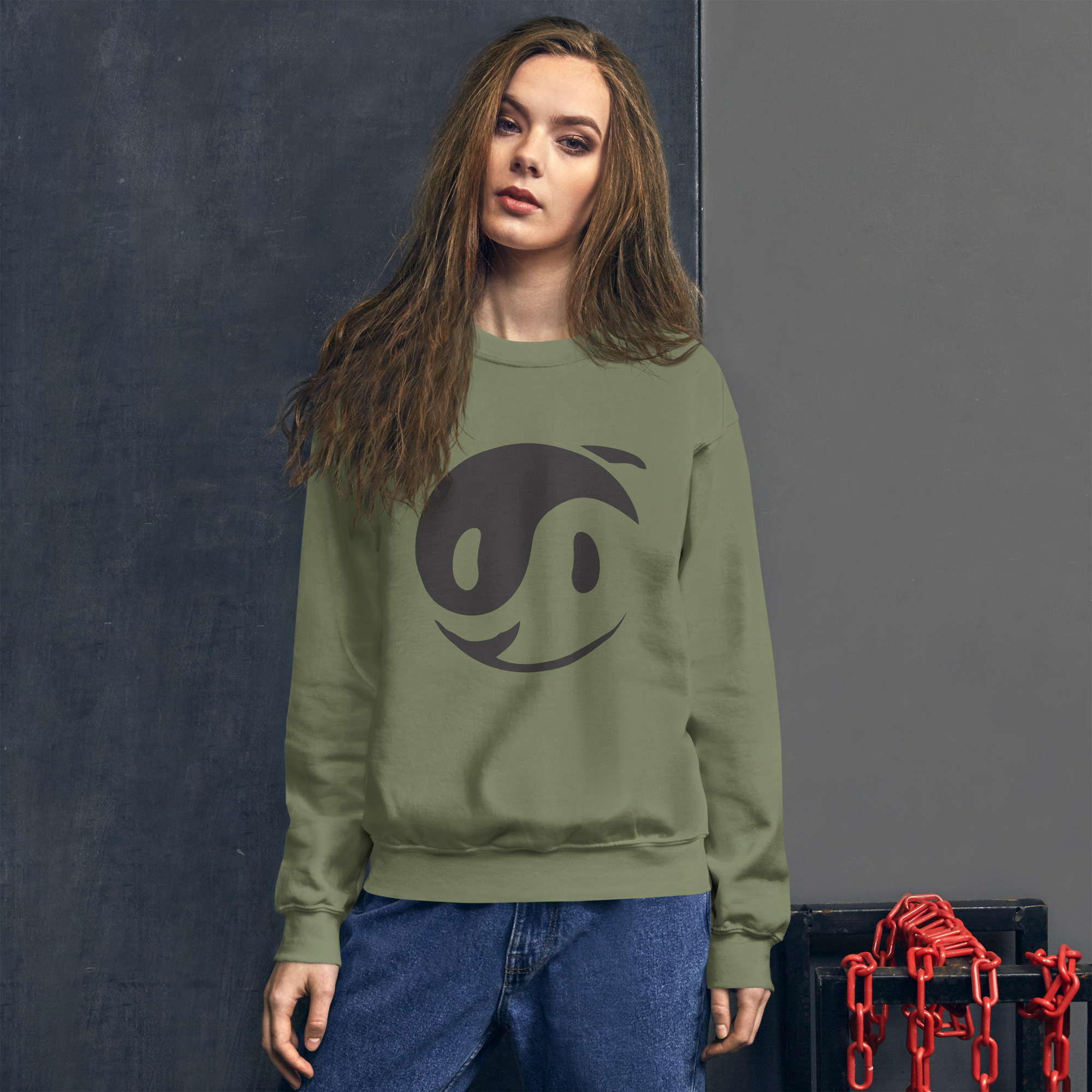 unisex-crew-neck-sweatshirt-military-green-front-68f3a3abdf4d2.jpg