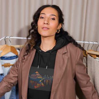 Womens Cruisin' Seattles Waterfront eco raglan hoodie