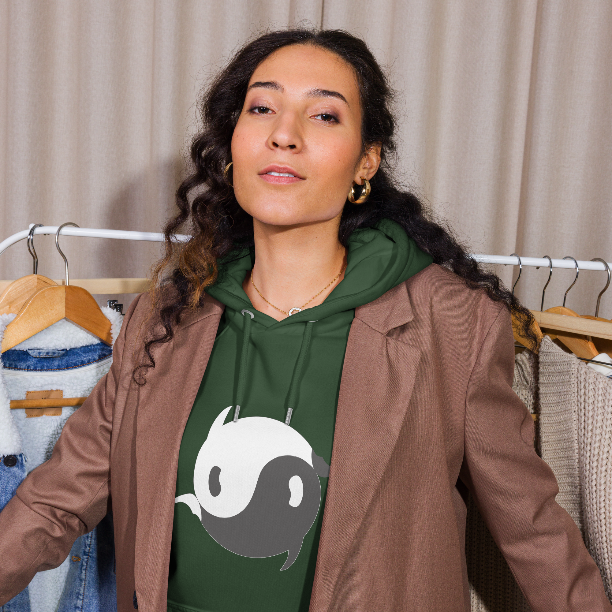 unisex-eco-raglan-hoodie-bottle-green-front-68f3b57437cd9.png