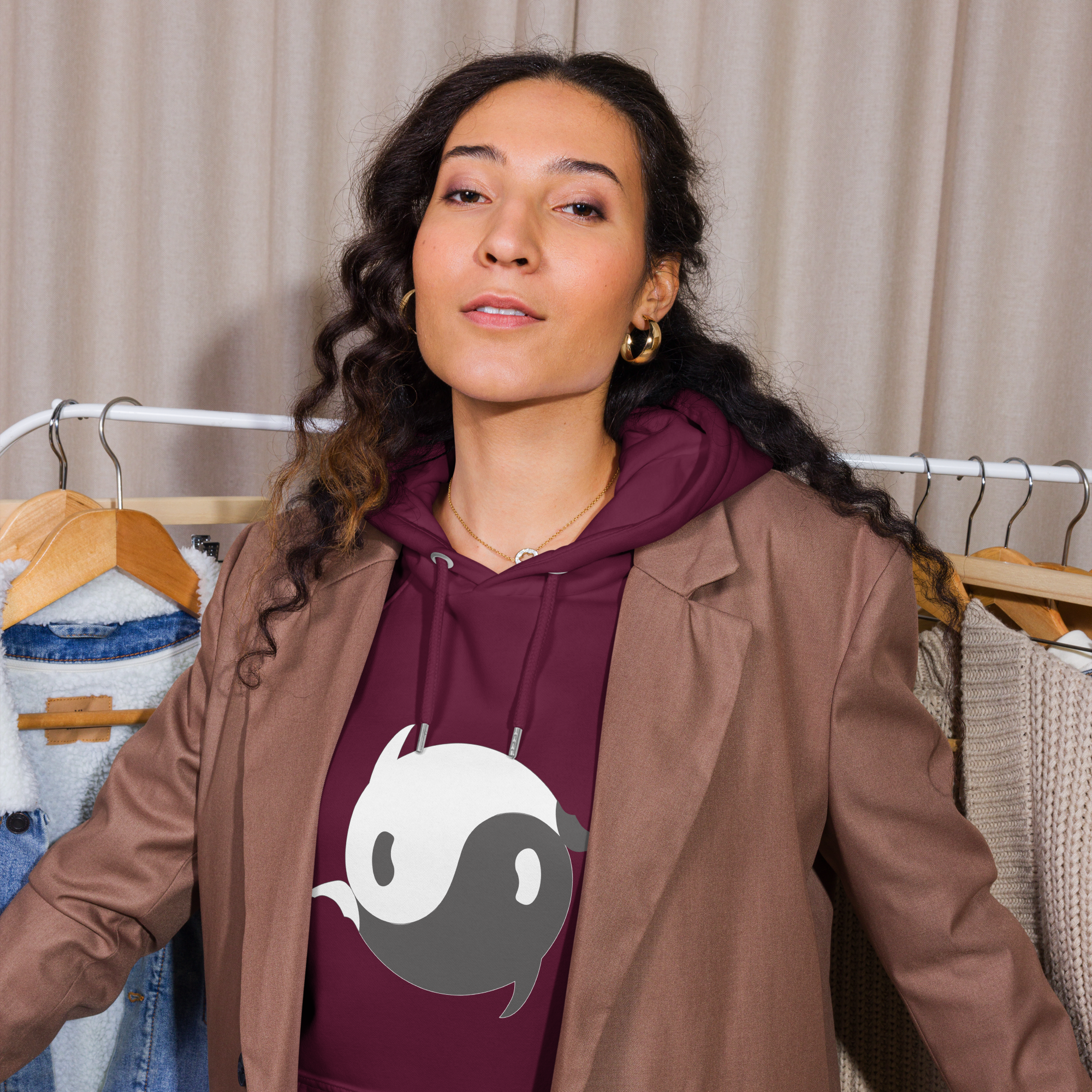 unisex-eco-raglan-hoodie-burgundy-front-68f3b57436c5c.png