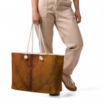 Brown Leaf Oversized weekender bag